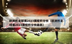 欧洲杯足球赛2023赛程积分榜（欧洲杯足球赛2023赛程积分榜最新）